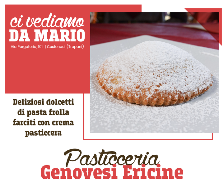 Dalla tradizione ERICINA, #deliziosi #dolcetti di #pasta #frolla farciti con #crema #pasticcera, di una #golosità senza paragoni!